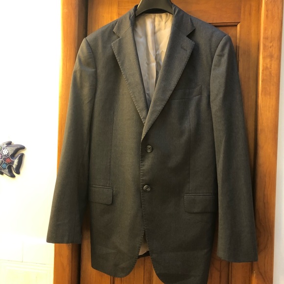 J. Hilburn Suits & Blazers Jhilburn Charcoal Gray Wool Blazer